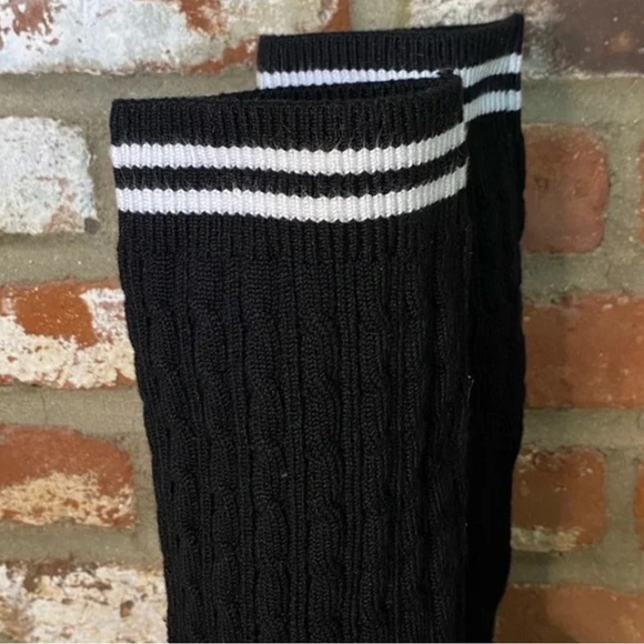 Sock boots transparent block heel pull on knit boots - Picture 3 of 6